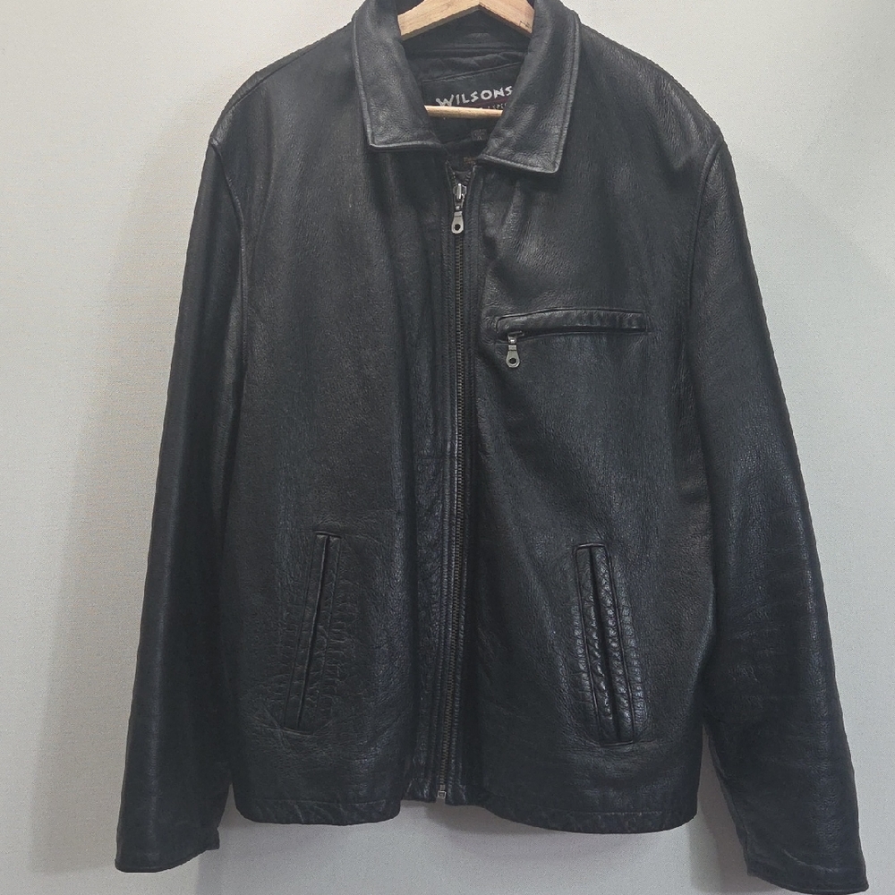 Wilson Classic Black Leather Jacket